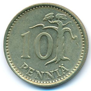 Финляндия, 10 пенни (1980 г.)