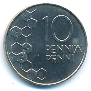 Finland, 10 pennia, 1995