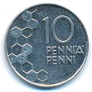 Finland, 10 pennia, 1996
