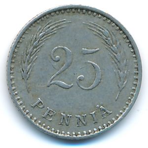 Finland, 25 pennia, 1926