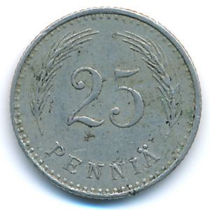 Finland, 25 pennia, 1927