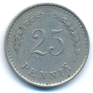 Finland, 25 pennia, 1937