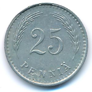 Finland, 25 pennia, 1938