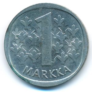 Finland, 1 markka, 1975