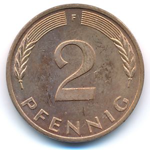 ФРГ, 2 пфеннига (1983 г.)