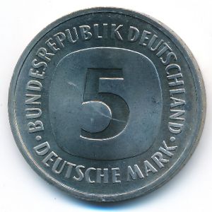 West Germany, 5 mark, 1979