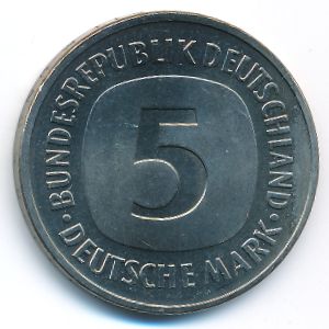West Germany, 5 mark, 1979