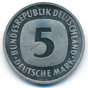 West Germany, 5 mark, 1991