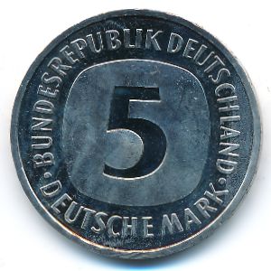 West Germany, 5 mark, 1991