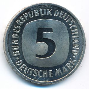 West Germany, 5 mark, 1992