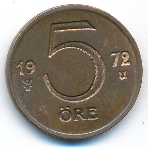 Швеция, 5 эре (1972 г.)