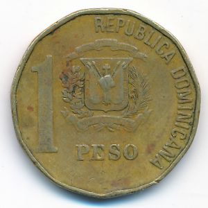 Dominican Republic, 1 peso, 1993