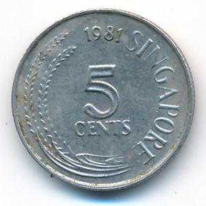 Сингапур, 5 центов (1981 г.)