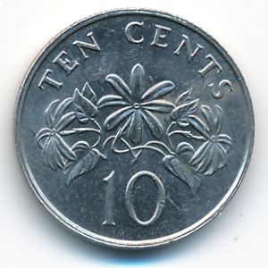 Сингапур, 10 центов (1987 г.)