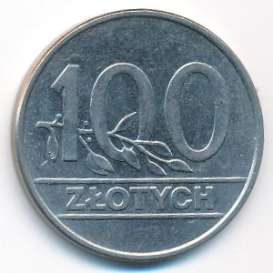 Poland, 100 zlotych, 1990
