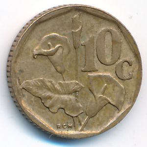 South Africa, 10 cents, 1995