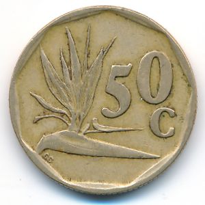 South Africa, 50 cents, 1993