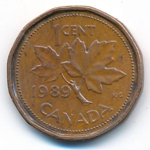 Канада, 1 цент (1989 г.)