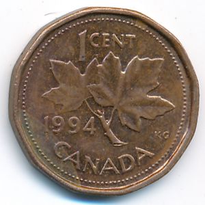 Канада, 1 цент (1994 г.)