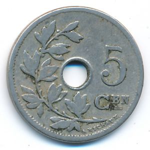 Бельгия, 5 сентим (1905 г.)