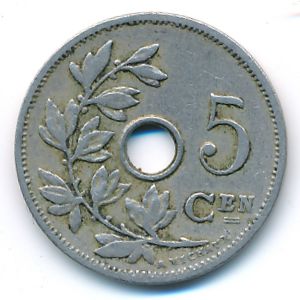 Бельгия, 5 сентим (1906 г.)