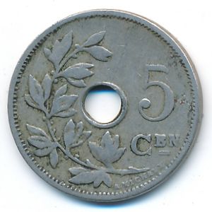 Бельгия, 5 сентим (1910 г.)