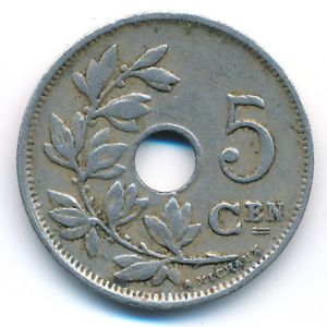 Бельгия, 5 сентим (1922 г.)