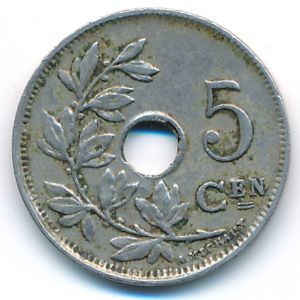 Бельгия, 5 сентим (1922 г.)