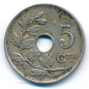 Бельгия, 5 сентим (1922 г.)