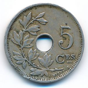 Бельгия, 5 сентим (1923 г.)
