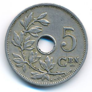 Бельгия, 5 сентим (1925 г.)