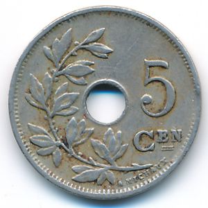 Бельгия, 5 сентим (1925 г.)