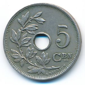 Бельгия, 5 сентим (1927 г.)