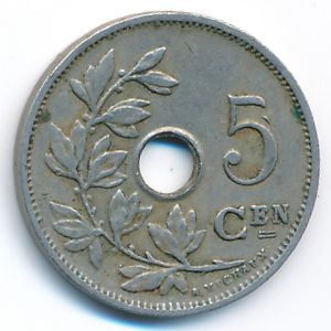 Бельгия, 5 сентим (1928 г.)