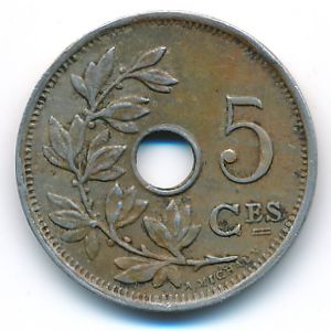Бельгия, 5 сентим (1928 г.)