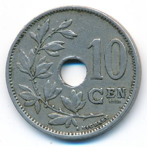 Belgium, 10 centimes, 1926