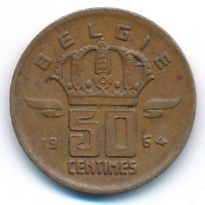 Бельгия, 50 сентим (1964 г.)