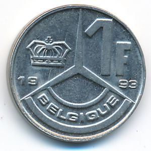 Бельгия, 1 франк (1993 г.)