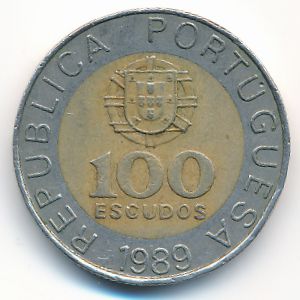 Португалия, 100 эскудо (1989 г.)