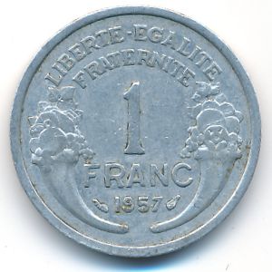 Франция, 1 франк (1957 г.)