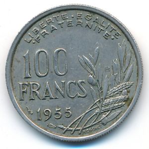 France, 100 francs, 1955