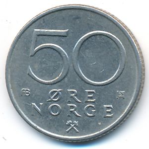 Норвегия, 50 эре (1976 г.)