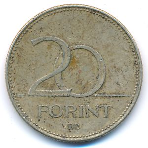 Венгрия, 20 форинтов (1995 г.)