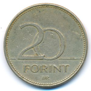 Венгрия, 20 форинтов (1995 г.)