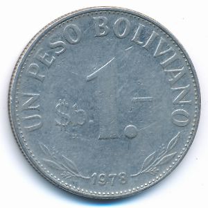 Боливия, 1 песо боливиано (1978 г.)