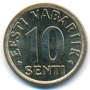 Estonia, 10 senti, 2008