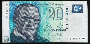 Финляндия, 20 марок (1993 г.)