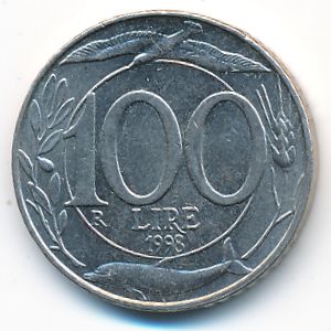 Италия, 100 лир (1998 г.)
