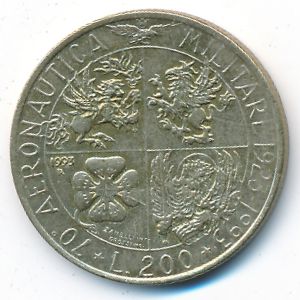 Италия, 200 лир (1993 г.)