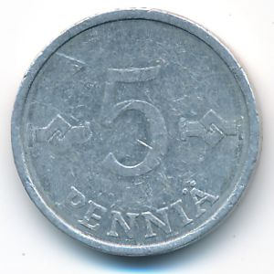 Finland, 5 pennia, 1979